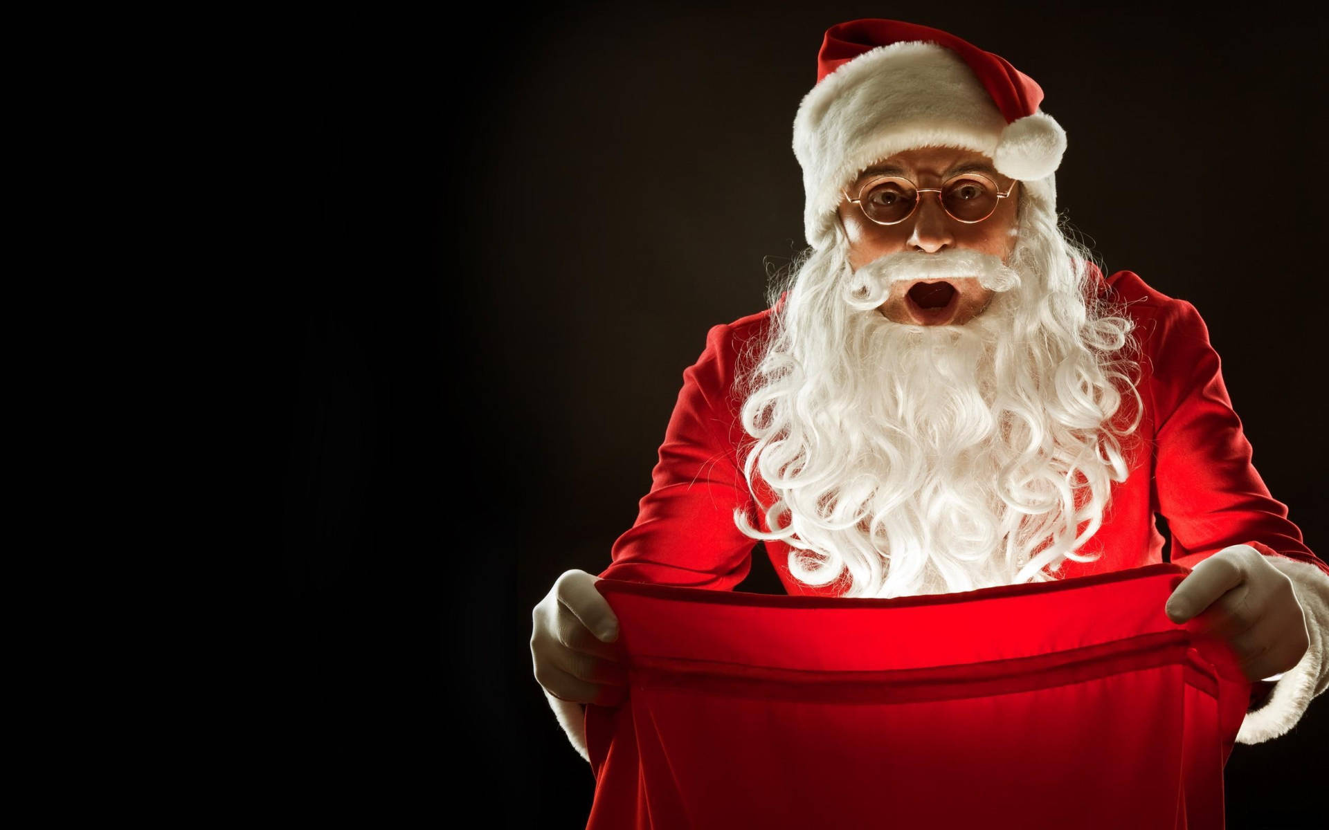 Santa Claus With Gift Bag