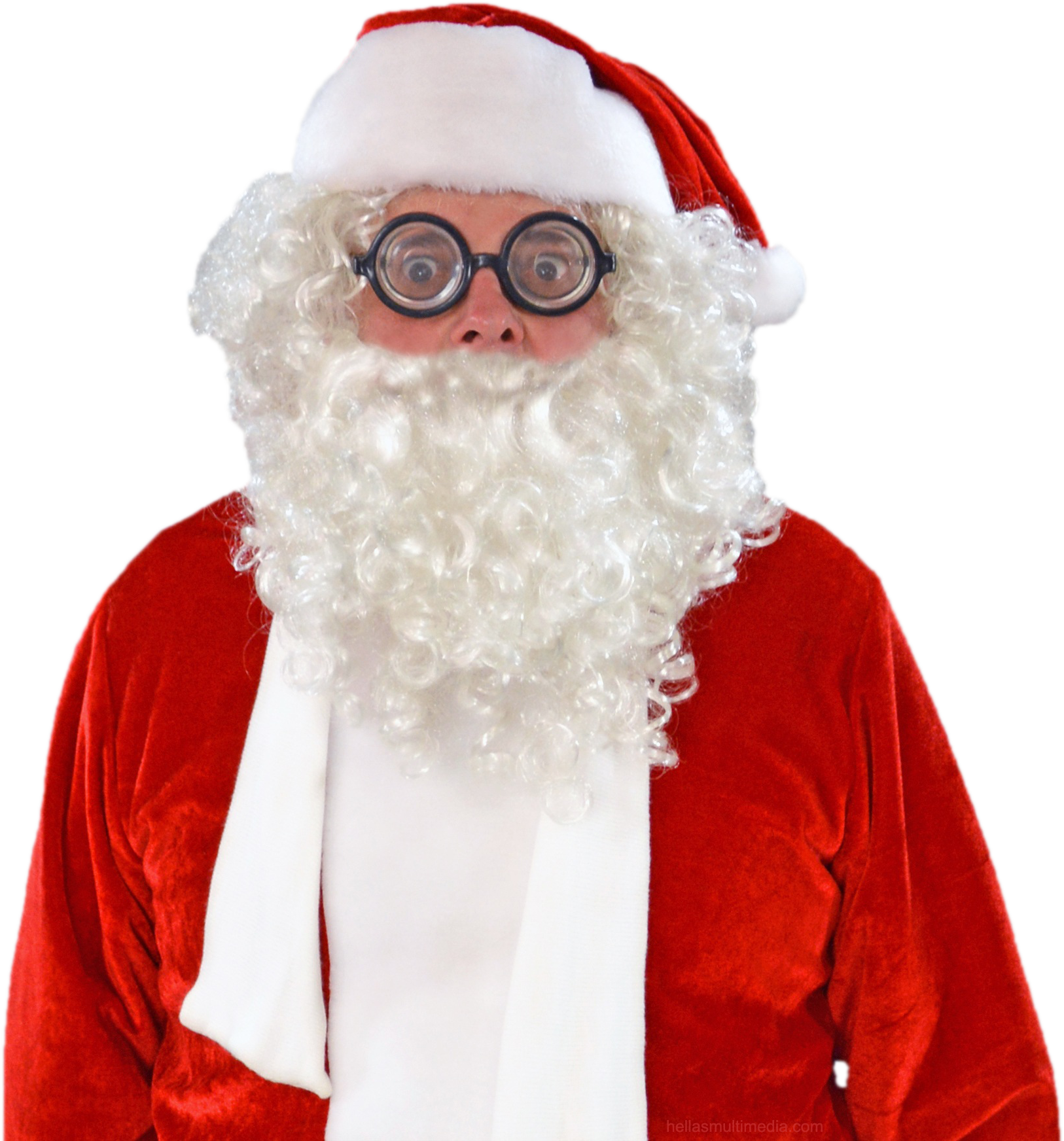 Santa Costume Glasses Beard PNG