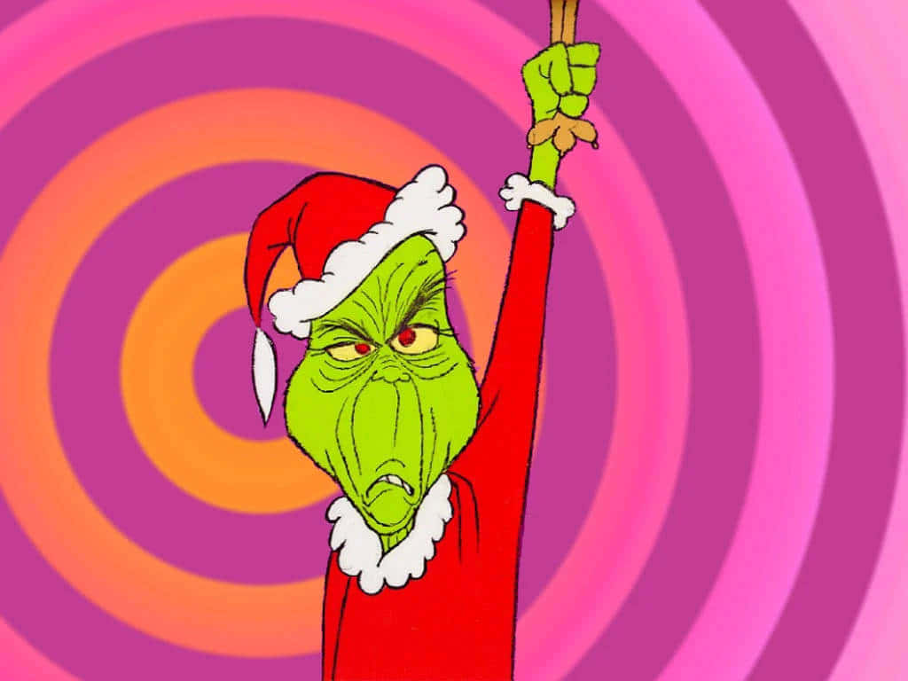 Santa Grinch Cartoon Character Wallpaper