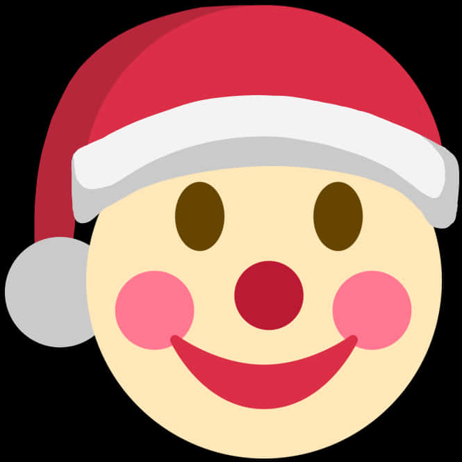 Santa Hat Clown Emoji PNG