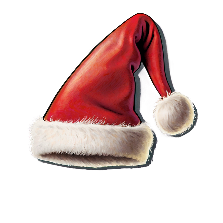 Santa Hat In Cartoon Style Png Bby PNG