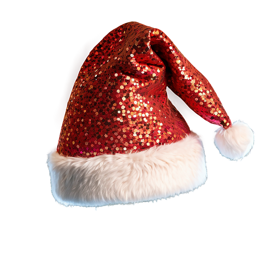 Santa Hat With Glitter Png 04302024 PNG