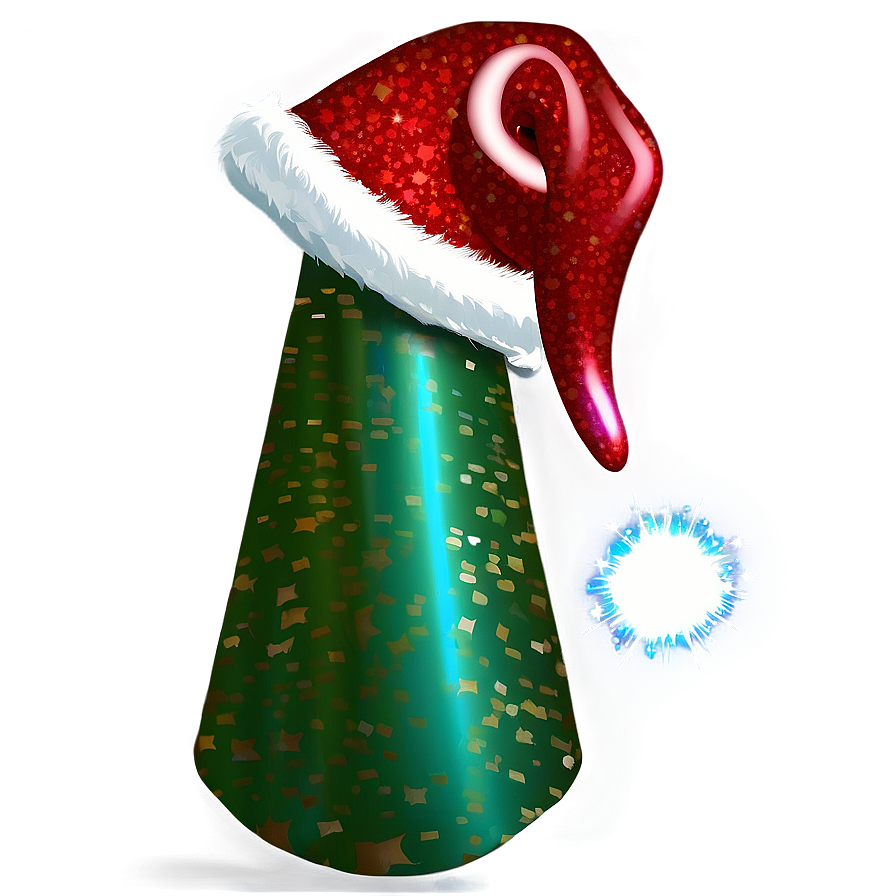 Download Santa Hat With Glitter Png Wny | Wallpapers.com