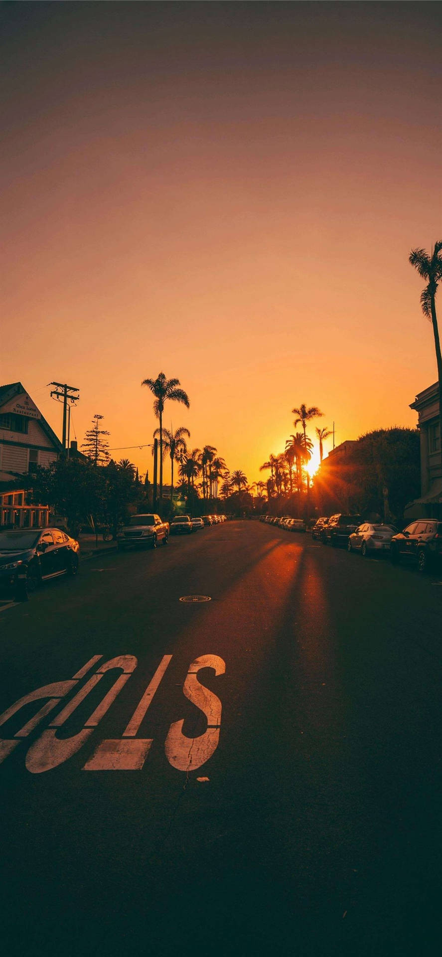 Santa Monica Sunset Road Wallpaper