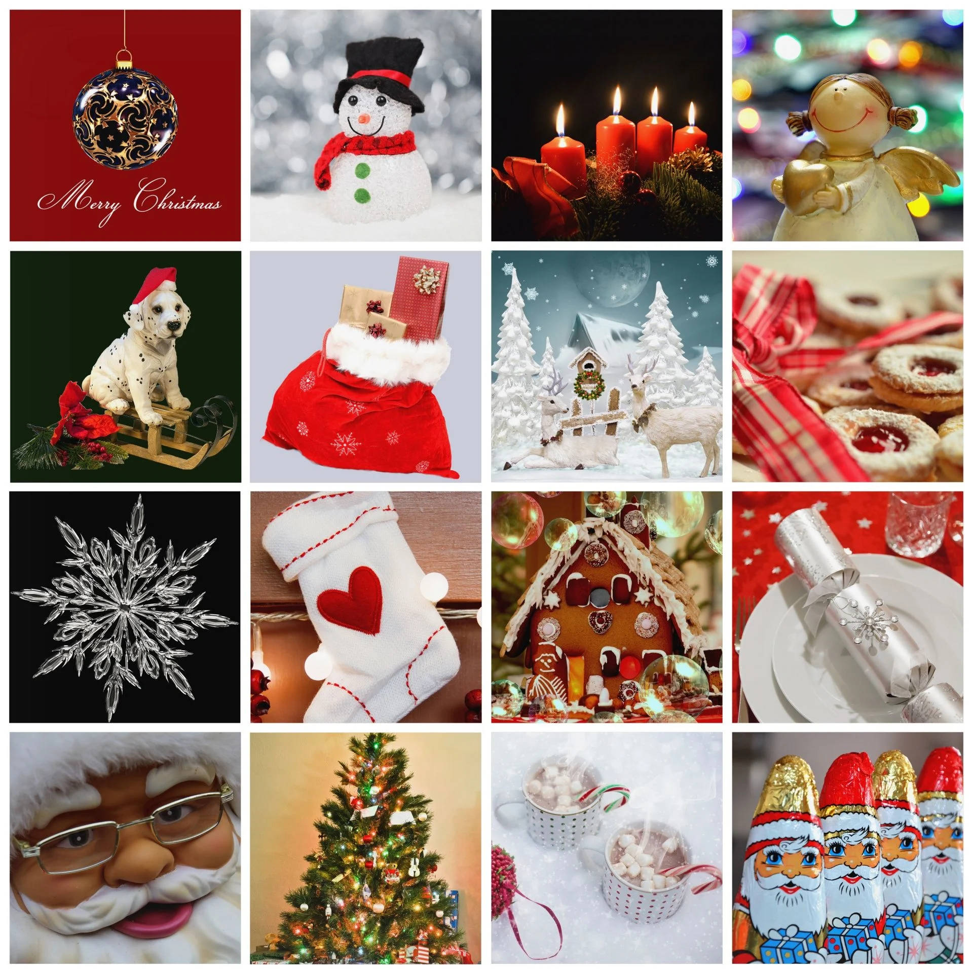 Santa's Magical Christmas Collage Wallpaper