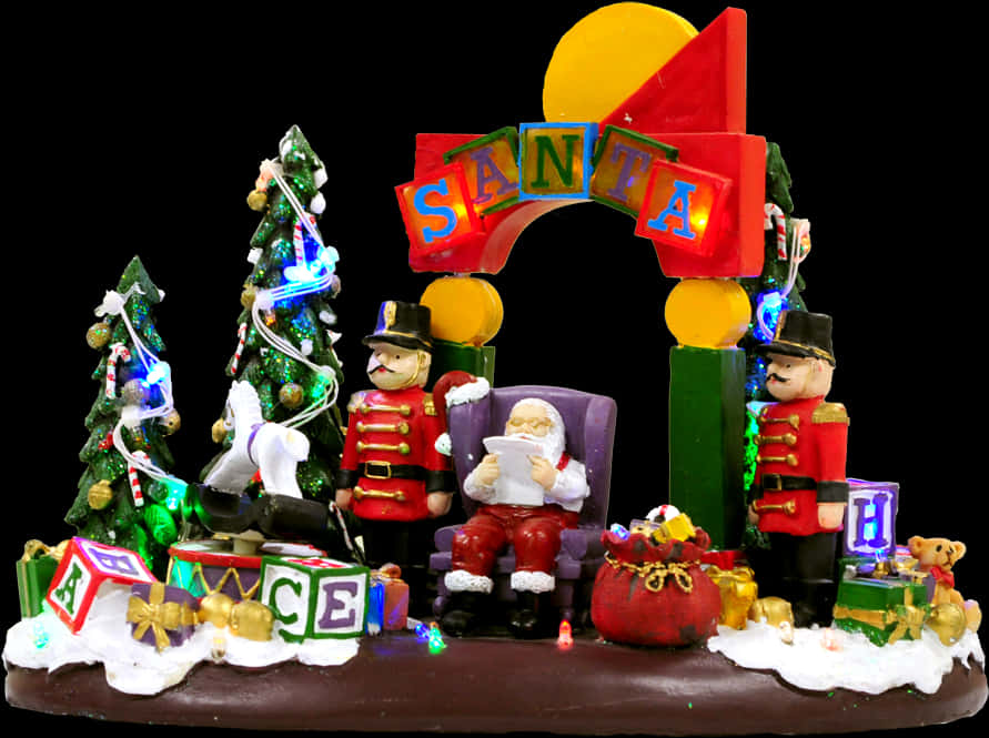 Santa Throne Christmas Decoration PNG