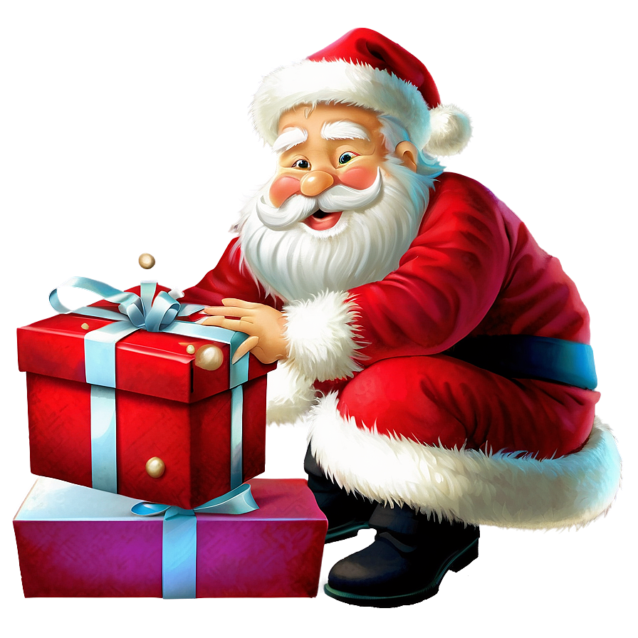 Download Santa With Gifts Png 61 | Wallpapers.com