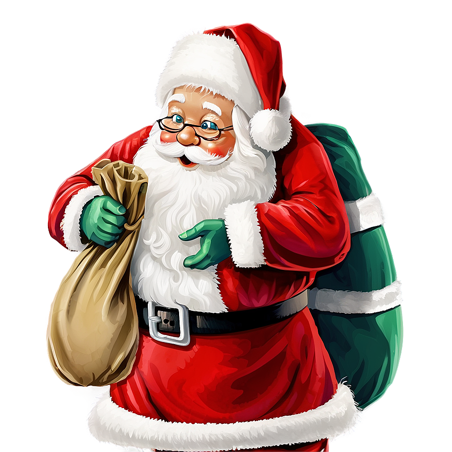 Download Santa With Sack Png 52 | Wallpapers.com