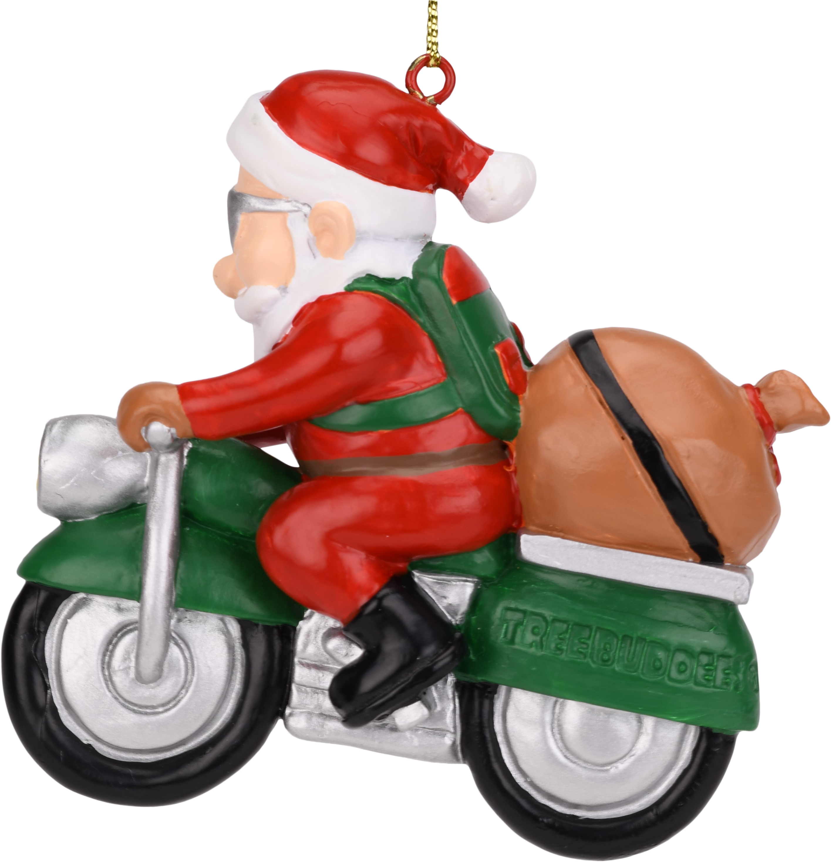 Santaon Motorcycle Christmas Ornament PNG