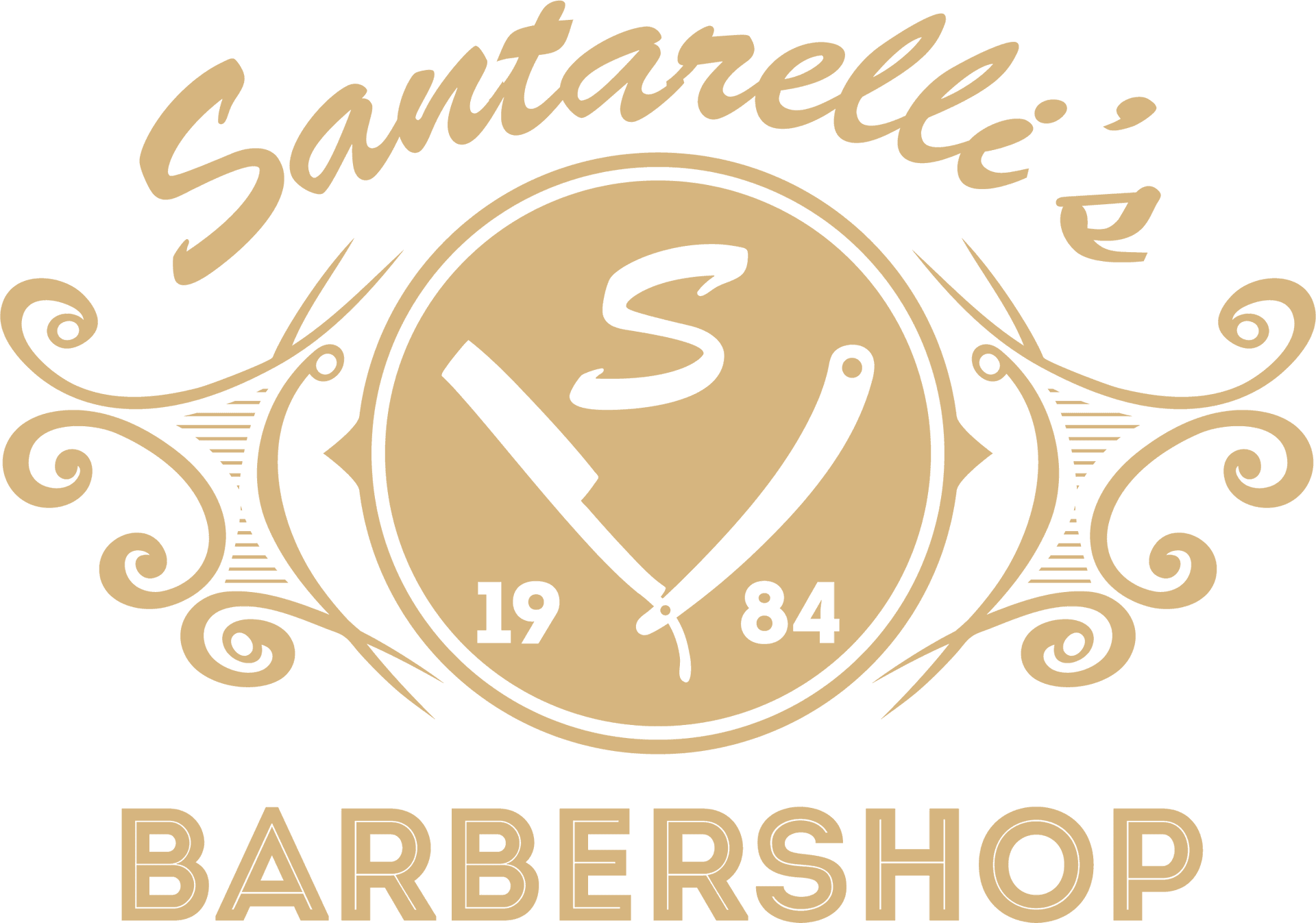 Santarelli Barbershop Logo1984 PNG