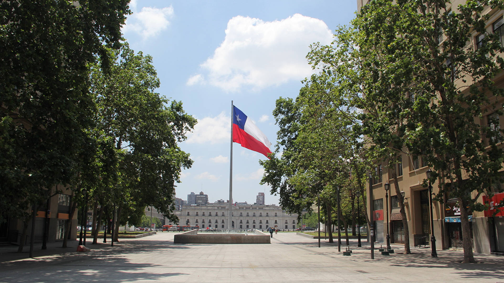 Santiagode Chile Bandera Fondo de pantalla