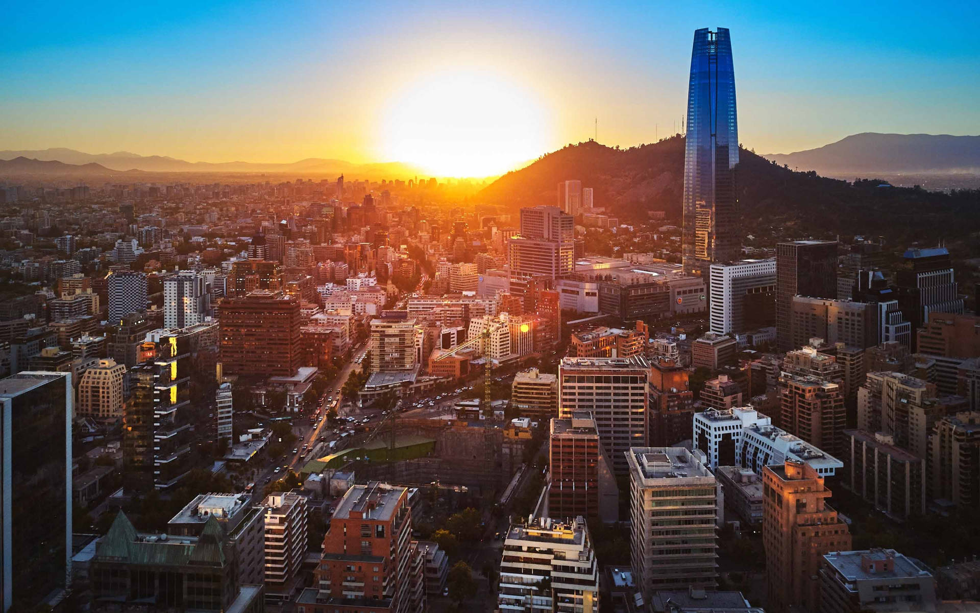 Santiago Chile Sun Wallpaper