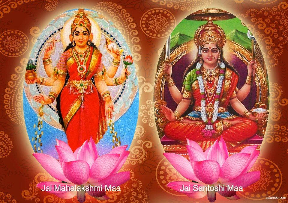 Santoshi Maa And Shri Lakshmi Devi Background