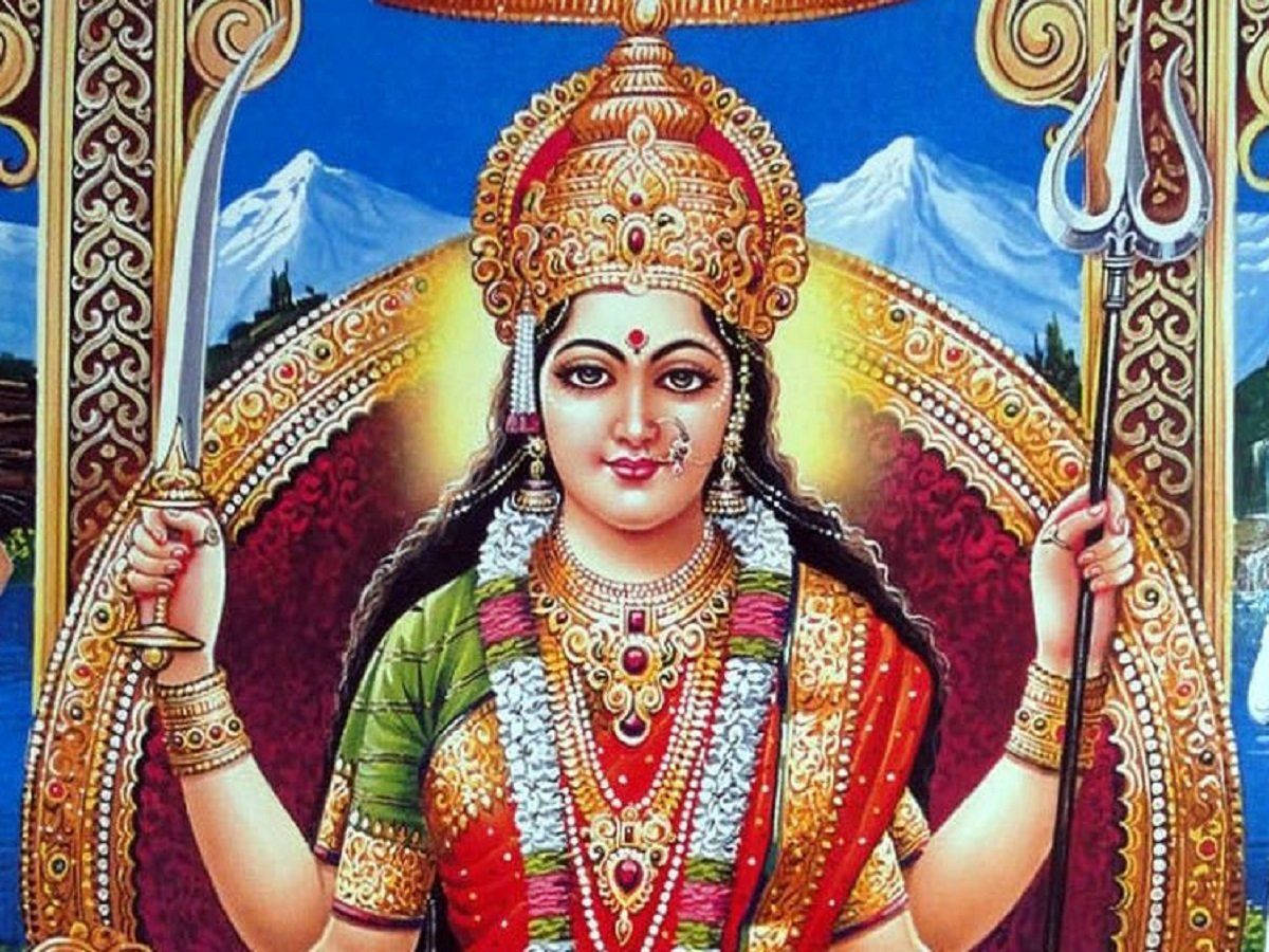 Santoshi Maa Kind-hearted Goddess Background