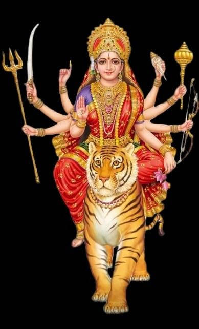 Download Santoshi Maa Navrati Tiger Wallpaper 