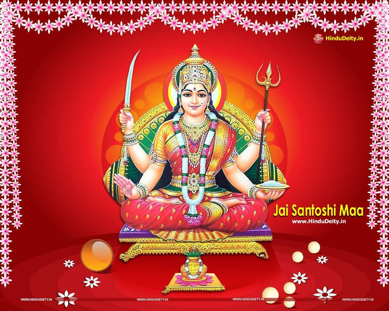 Santoshi Maa Or Santoshi Mata Goddess Background