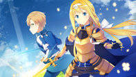 Alice og Eugeo, to karakterer fra det elskede anime Sword Art Online, skaber et særligt bånd. Wallpaper