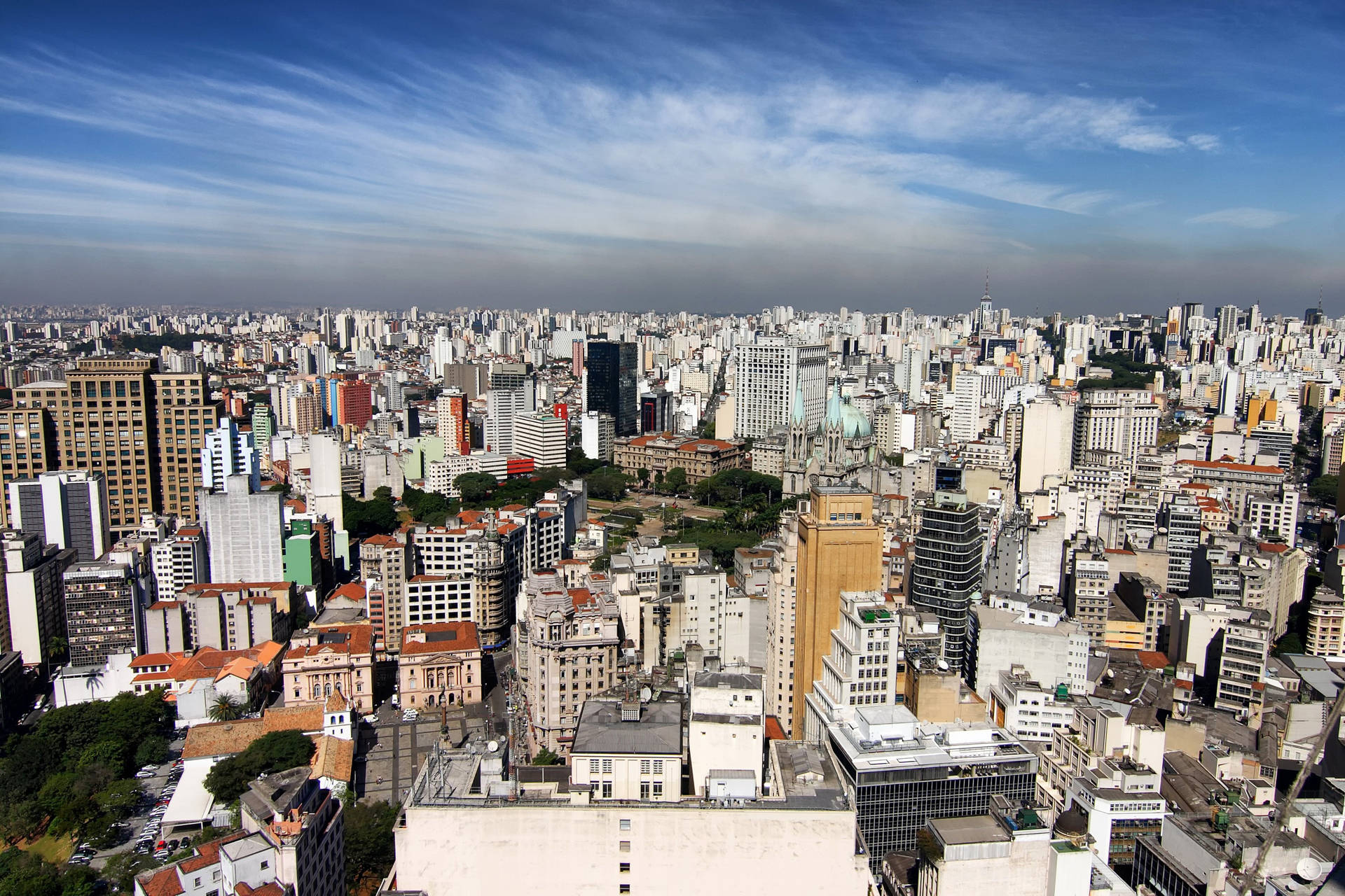 Sao Paulo Brazil Cityscape Daylight Background