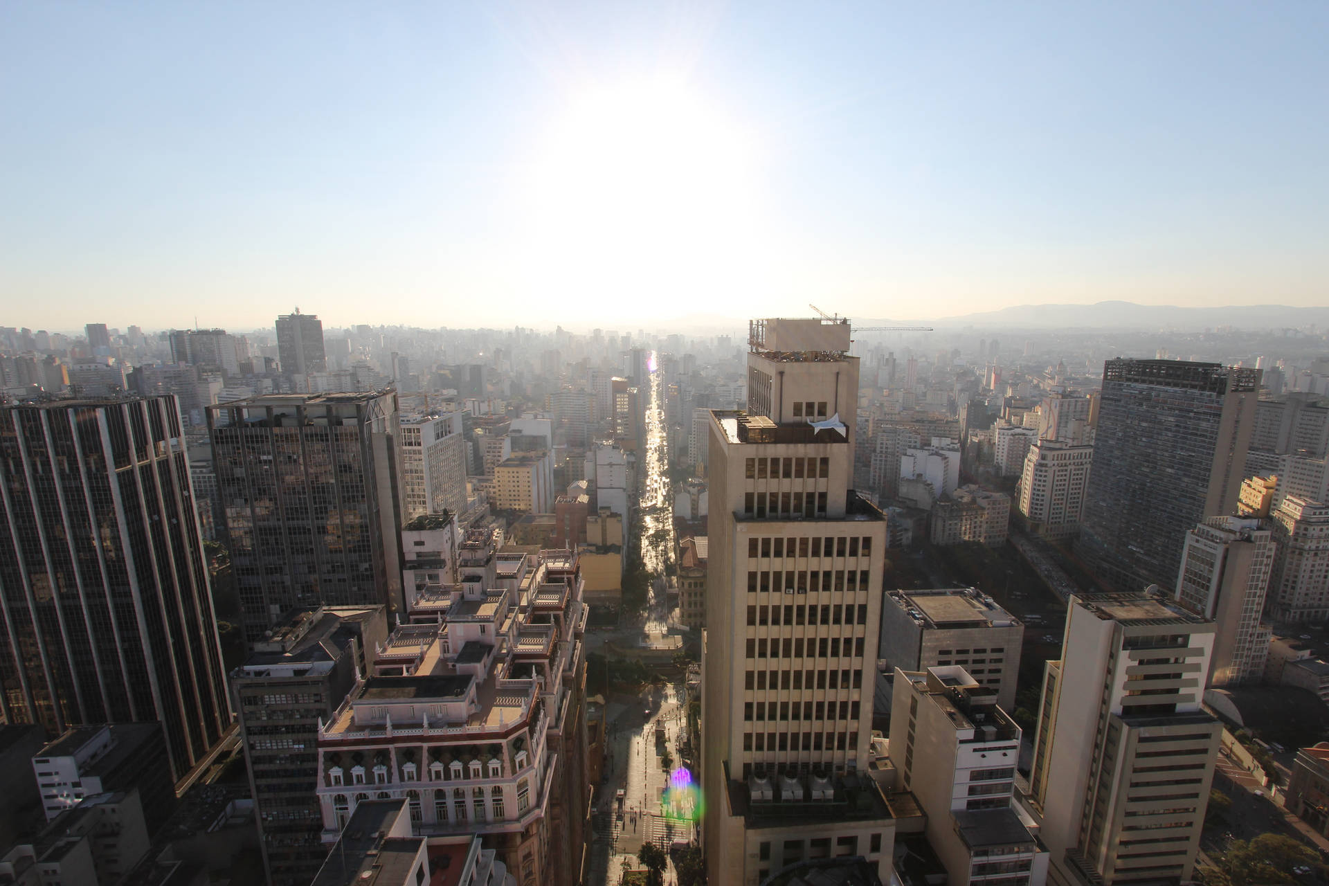 Sao Paulo Brazil Skyline Background