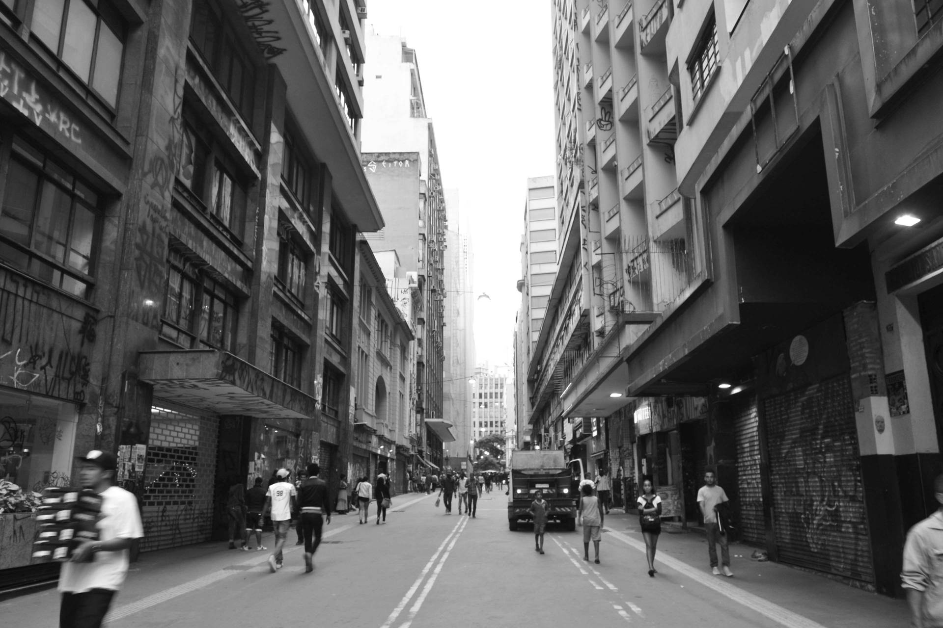 Sao Paulo Brazil Walking Street
