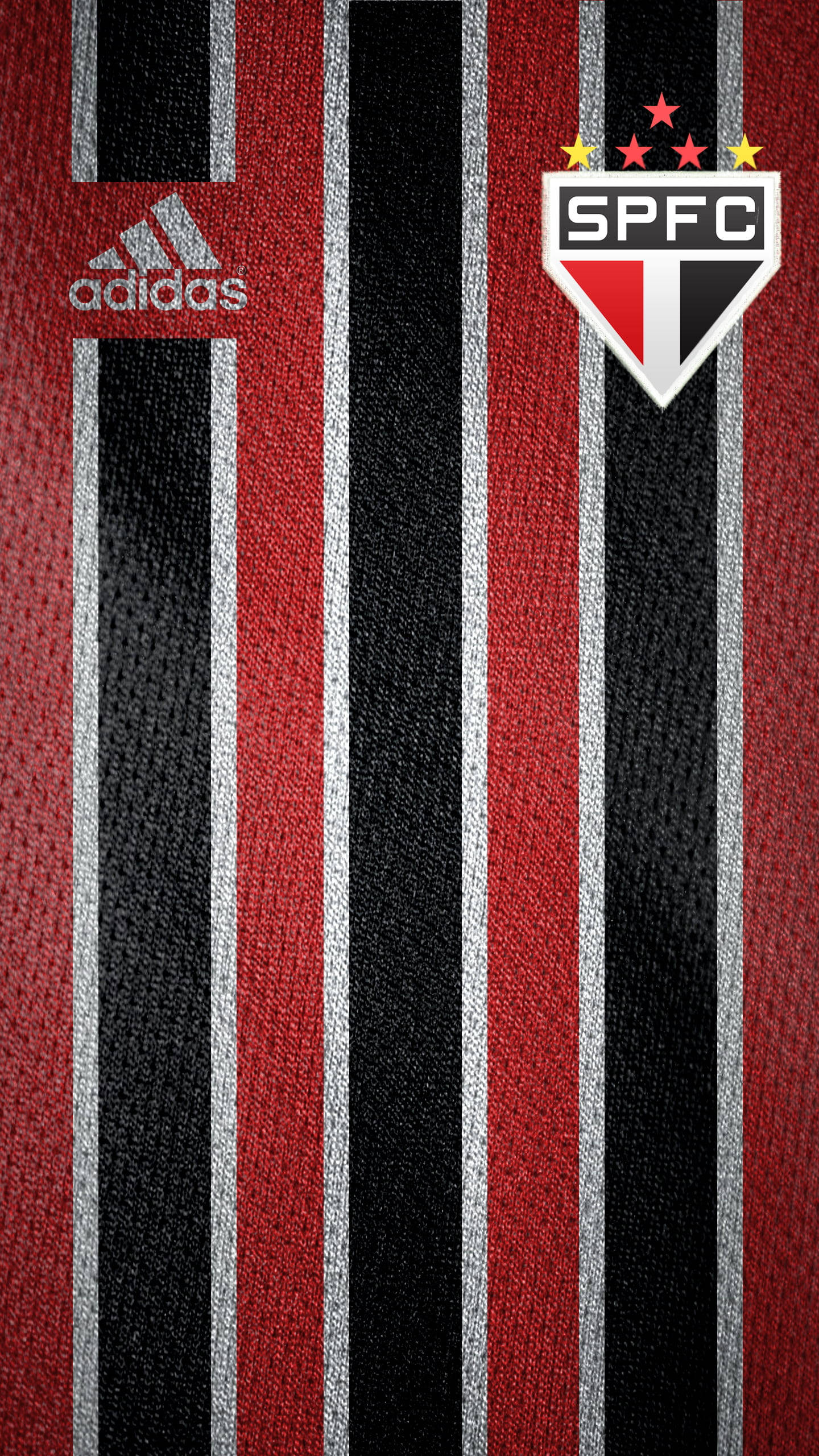 Download Sao Paulo Fc And Red Adidas Logo Wallpaper 
