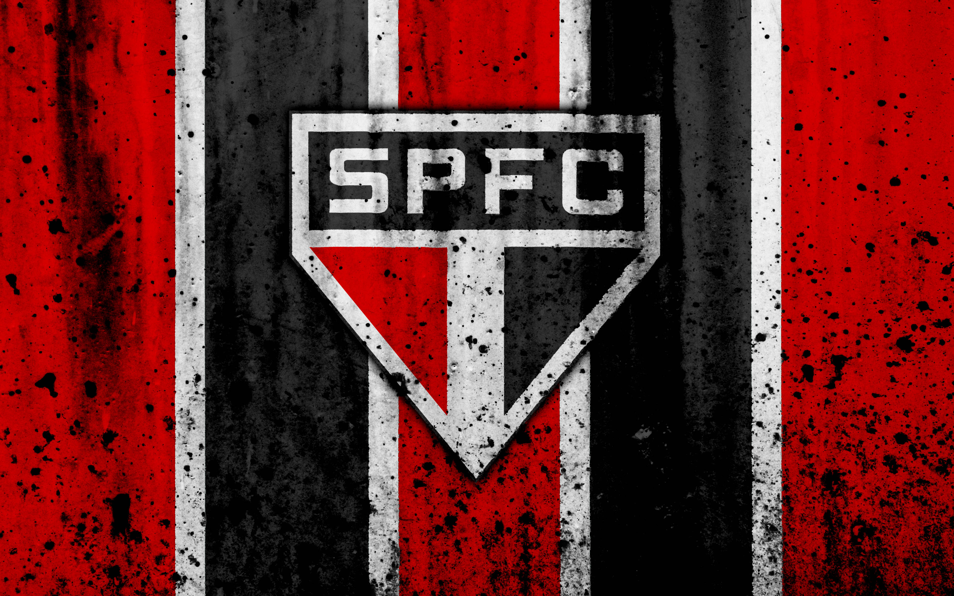 Sao Paulo Fc Grunge Logo Wallpaper
