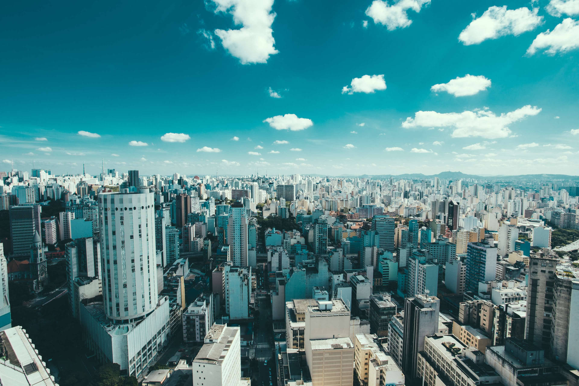 Sao Paulo Filtrerad Stadsbild Wallpaper