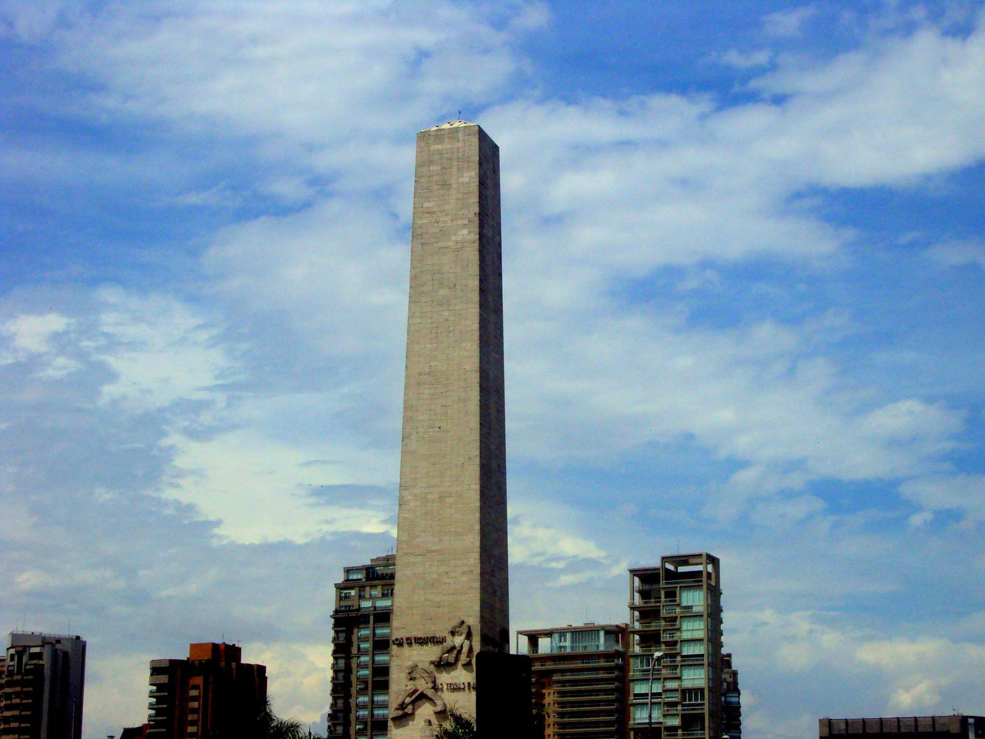 Sao Paulo Obelisk Monument Background