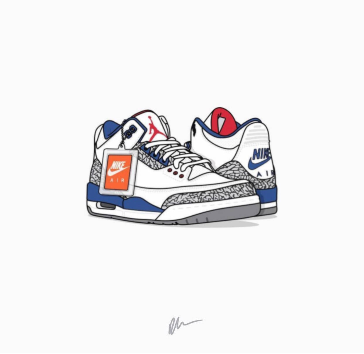 Sapato De Desenho Animado Air Jordan 3 Papel de Parede