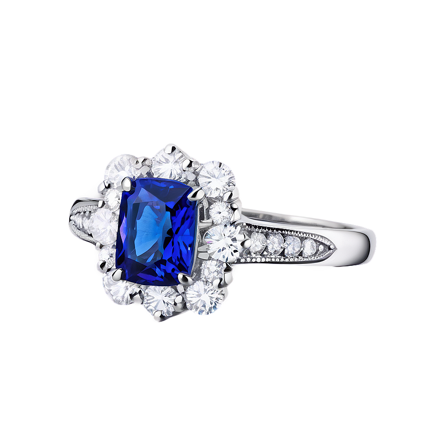 Sapphire And Diamond Rings Png Xcl98 PNG