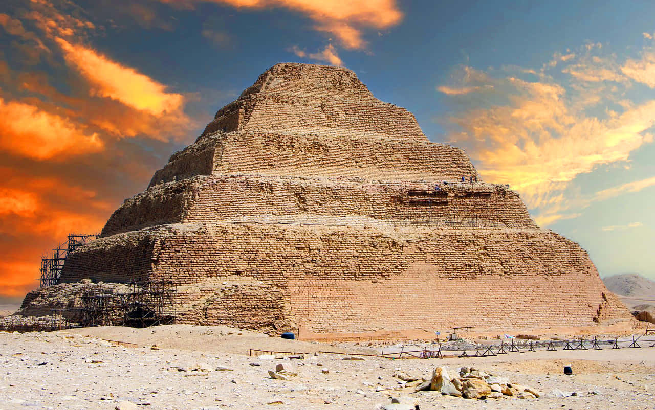 Saqqara Pyramid Golden Hour Wallpaper