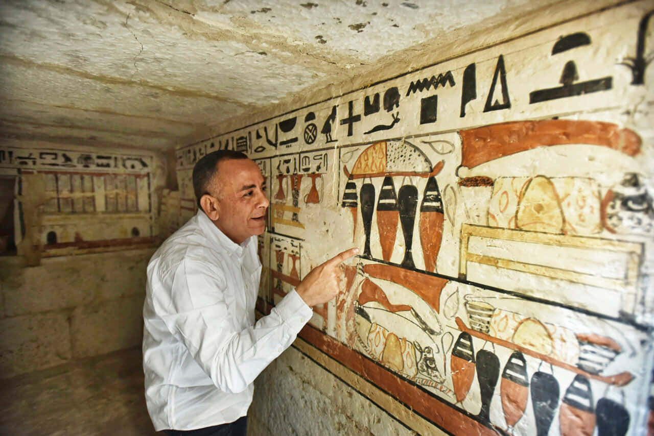 Saqqara Pyramid Illustrations Wallpaper