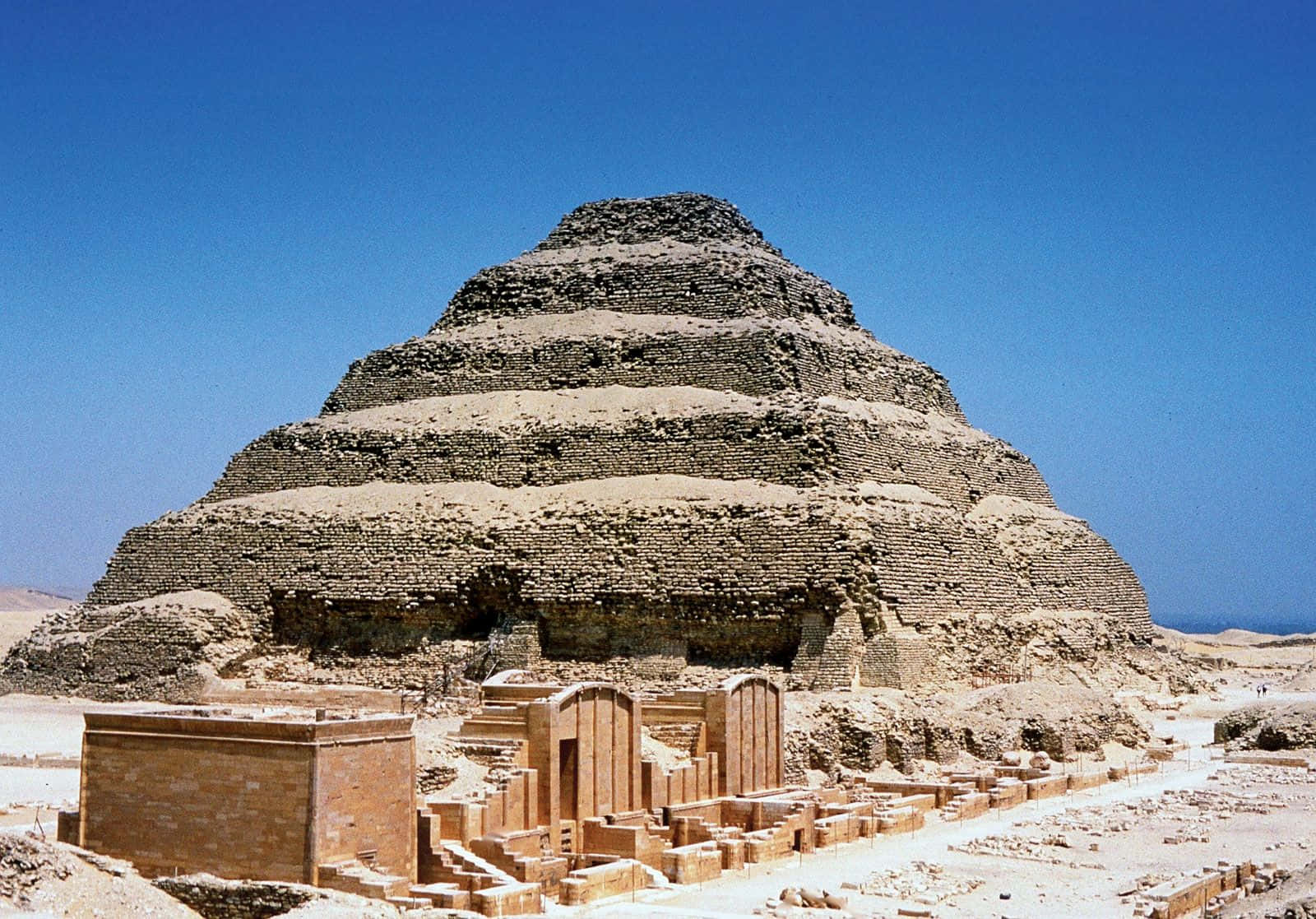 Saqqara Pyramid Wooden Boxes Wallpaper