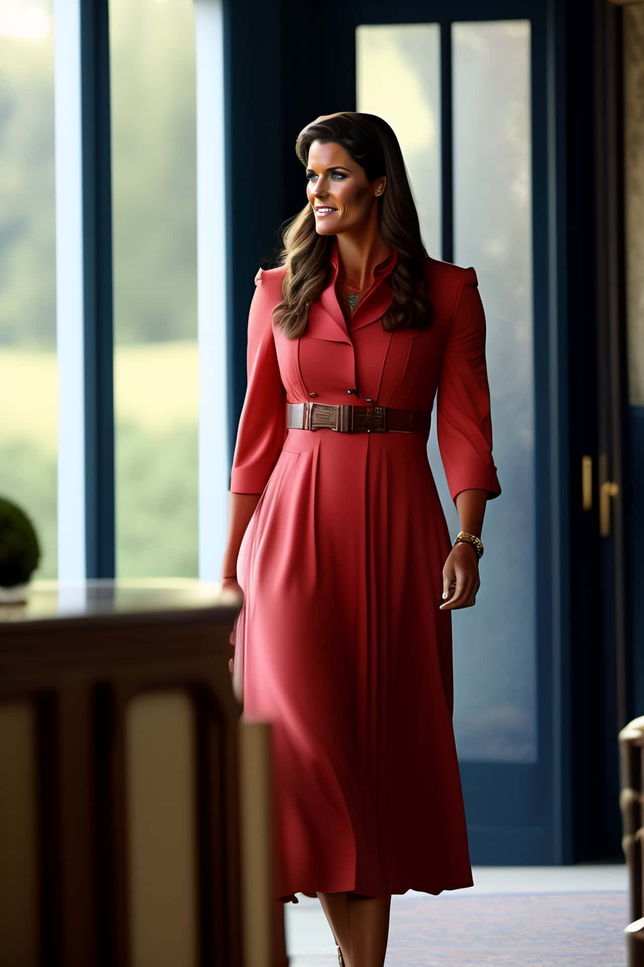 Sarah Lancaster posing for a beautiful portrait Wallpaper