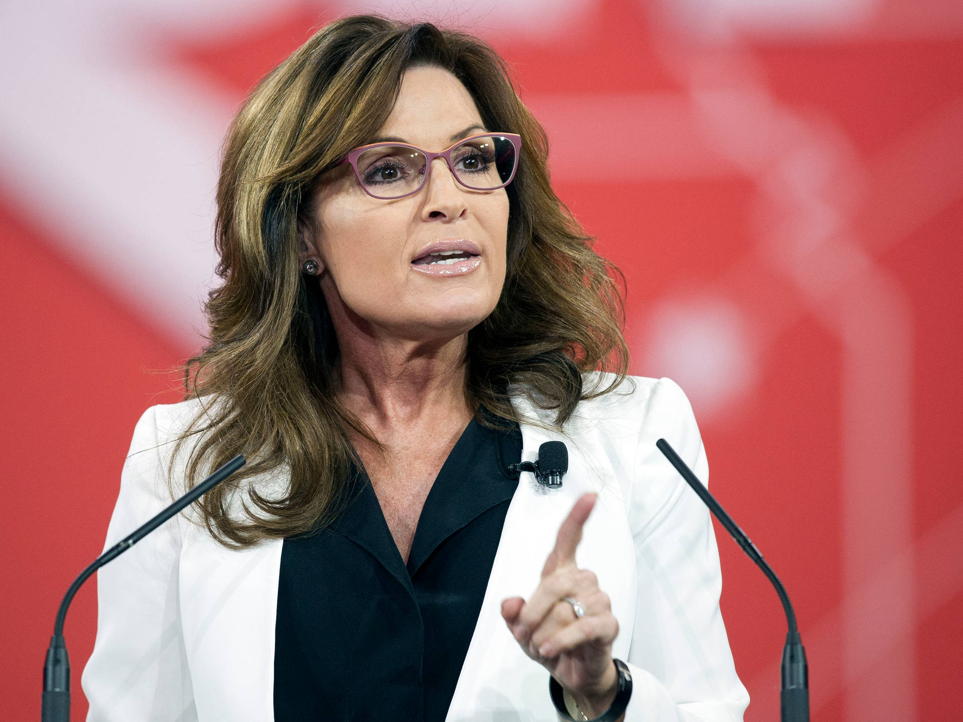 Sarah Palin giver alvorlig tale Wallpaper