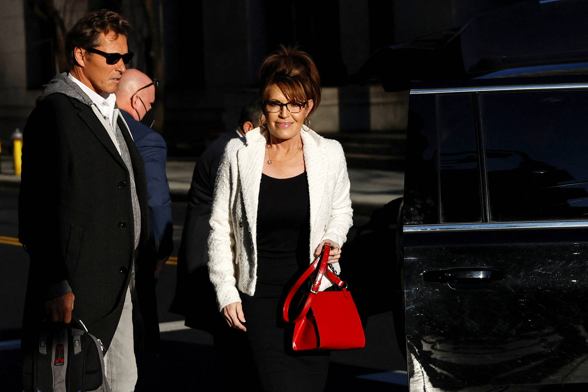 Sarah Palin Stepping Out From A Car Wallpaper