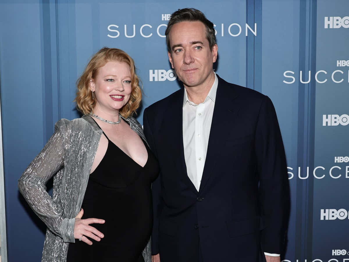 Sarah Snook Event With Co Star Wallpaper