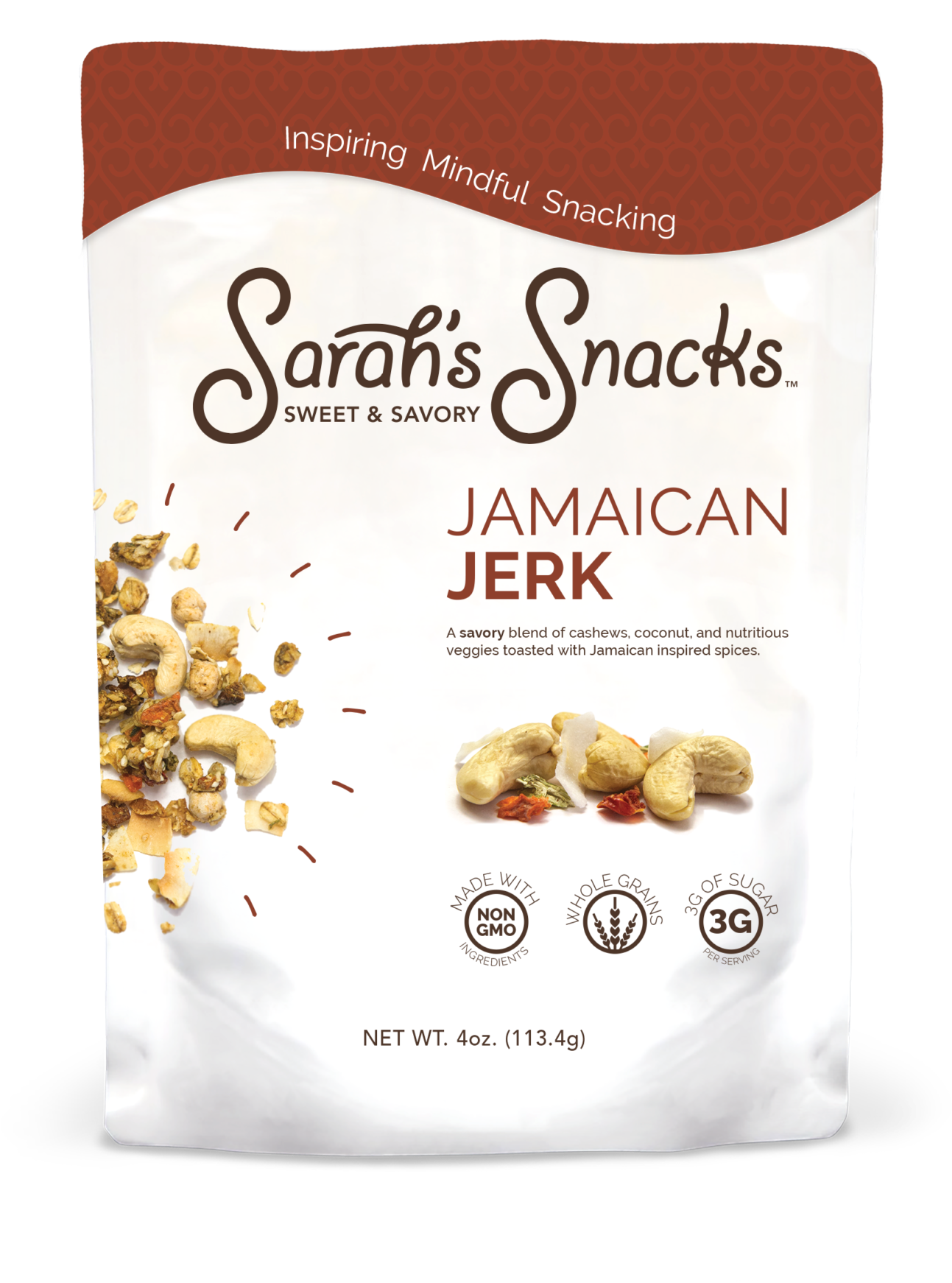 Sarahs Snacks Jamaican Jerk Flavor Package PNG