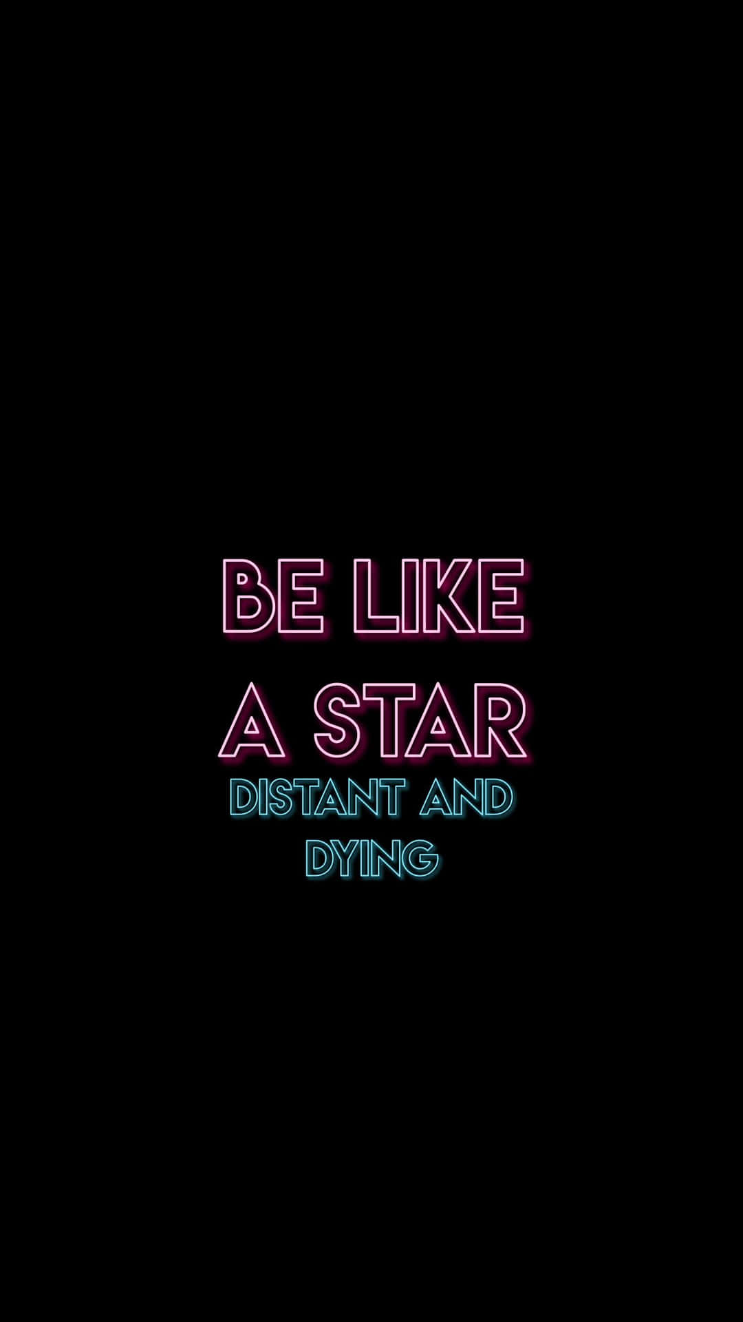 Sarcastic Be Like A Star Quote Wallpaper