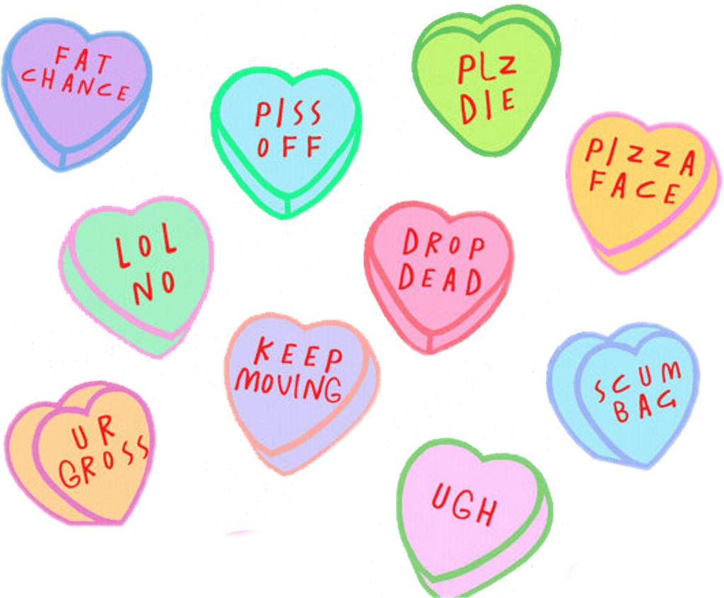 Sarcastic Candy Hearts PNG