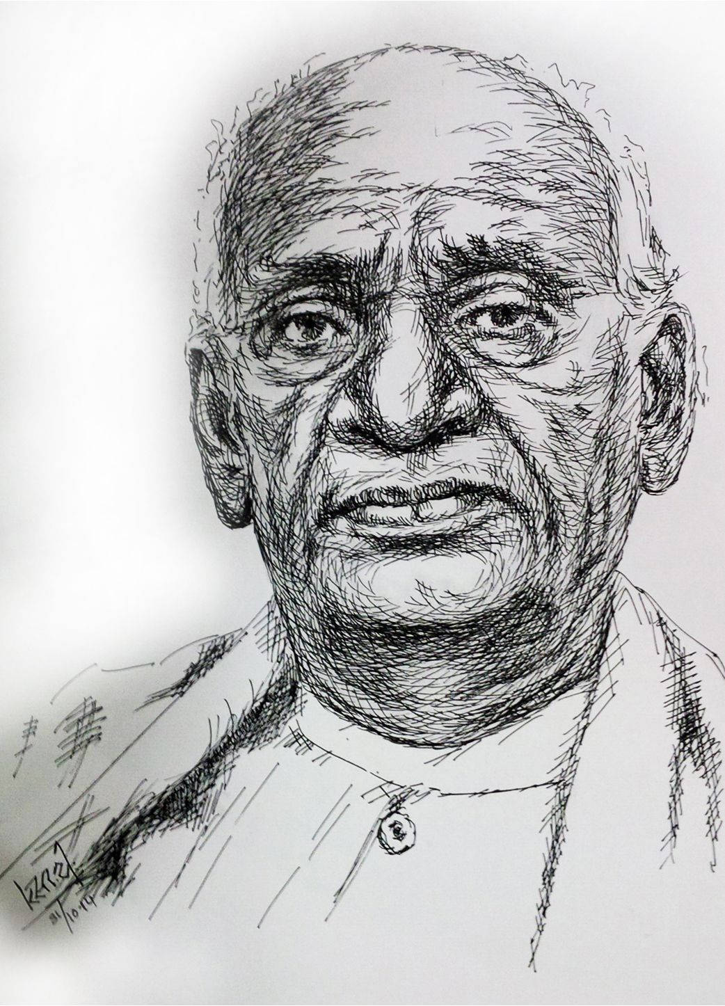 Download Pencil Drawing Of Sardar Patel Wallpaper  Wallpaperscom