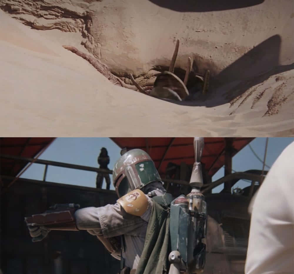 A Sarlacc in Tatooine's dangerous desert sands. Wallpaper