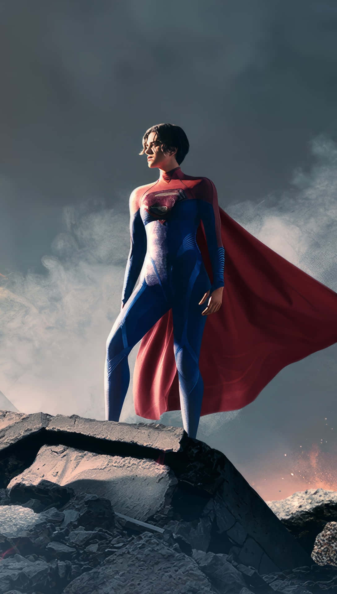 Sasha Calle Supergirl Standing Tall Wallpaper
