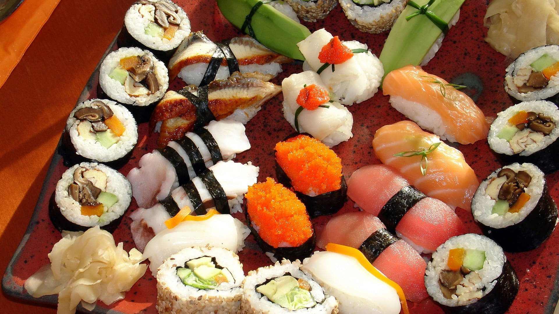 Sashimi,sushi Och Maki. Wallpaper
