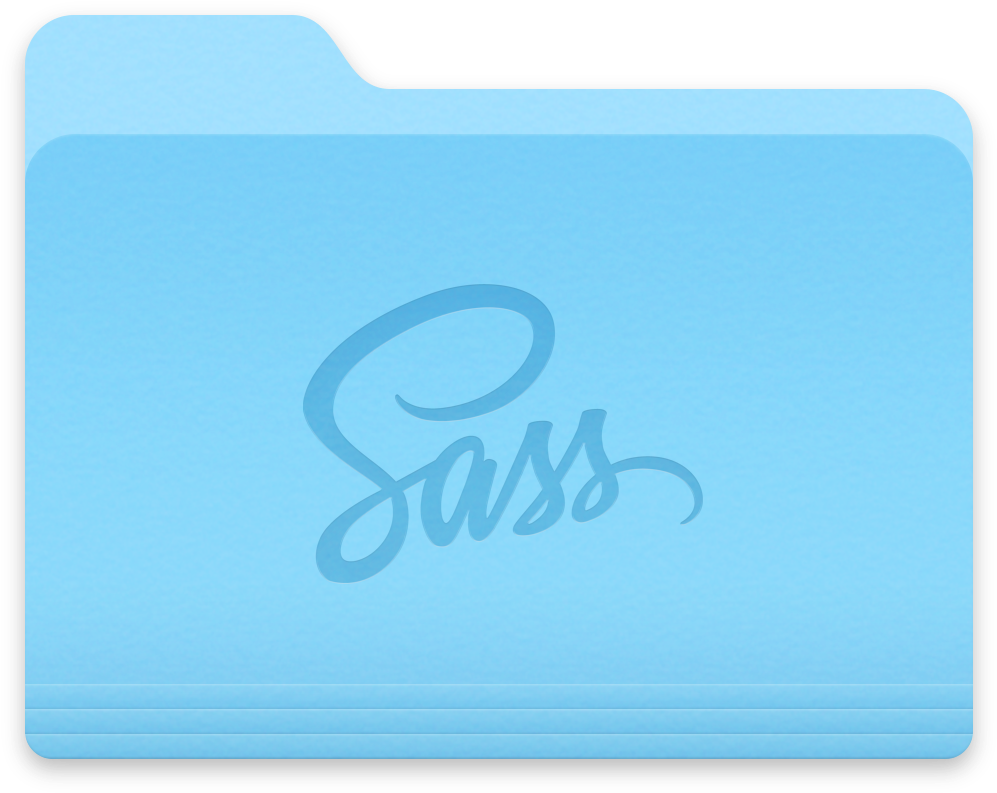 Sass Logo Blue Folder PNG