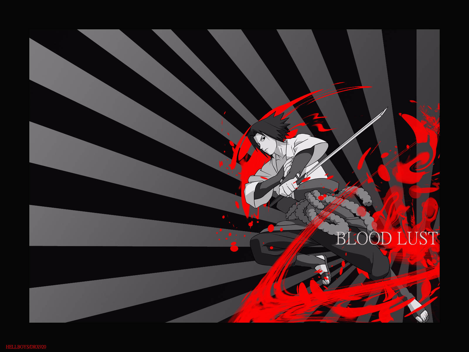 Sasuke4k Blood Splash: Sasuke 4k Blodstänk Wallpaper