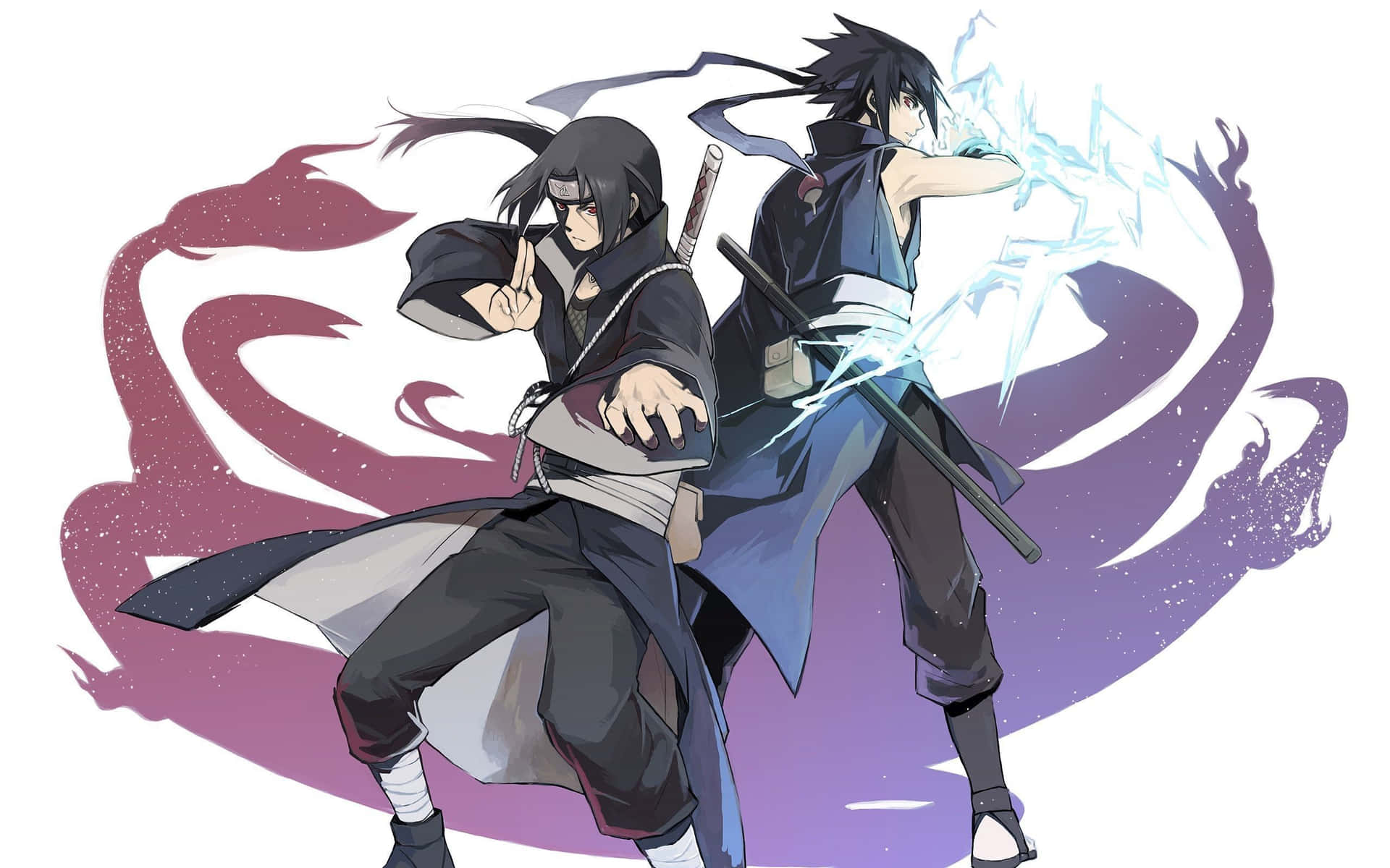 Wallpaper: Sasuke og Itachi Fighting Stance Wallpaper. Wallpaper