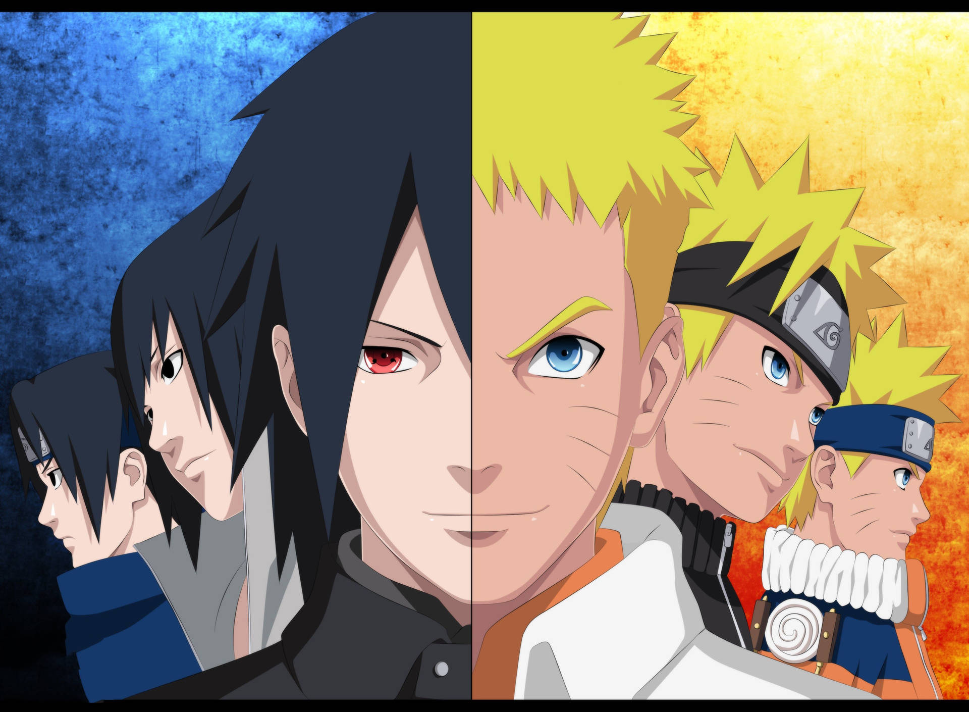 Arte Di Sasuke E Naruto 4k Sfondo