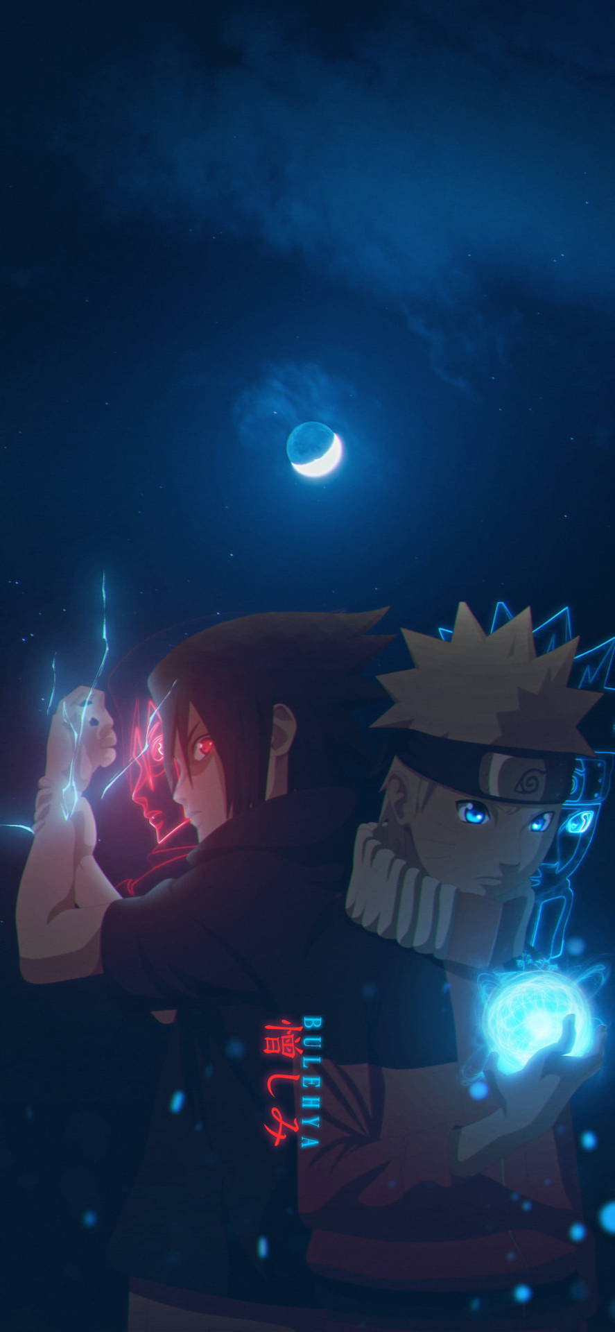 Papelde Parede Para Celular De Sasuke E Naruto Lado A Lado Em 4k. Papel de Parede