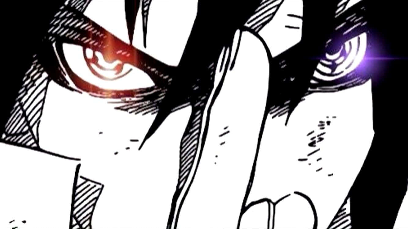 Olharintenso De Uchiha Sasuke. Papel de Parede